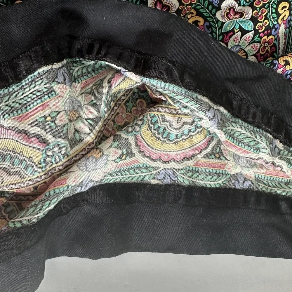CHAUS Floral Paisley Rayon Maxi Skirt Sz 8 Psychedelic Festival Boho Japan Vtg‎